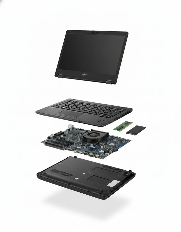 Fujitsu LifeBook E548 — widok rozłożony
